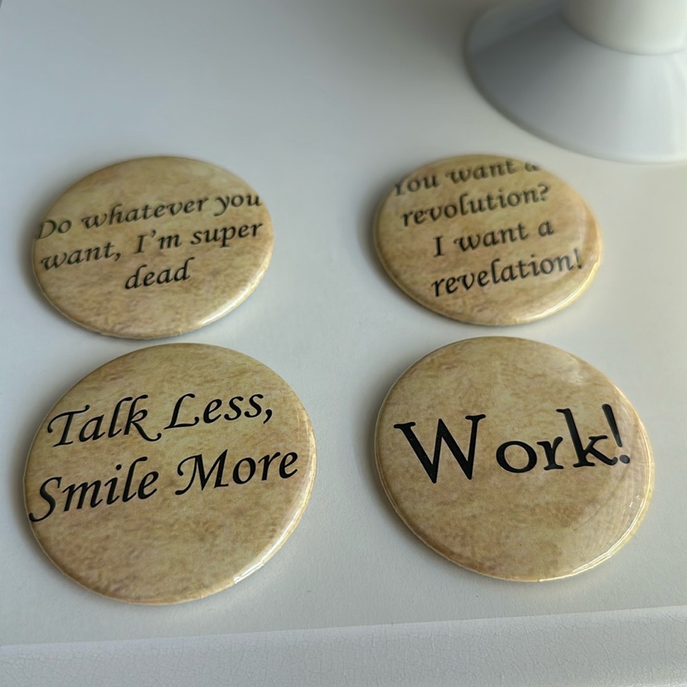Handmade Hamilton Button Pins